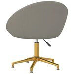 vidaXL Chaises à manger lot de 2 gris clair velours