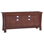 vidaXL Meuble TV Marron classique 100x30x45 cm Bois d'acajou massif
