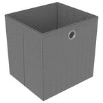 vidaXL Étagère à 12 cubes avec boîtes Gris 103x30x141 cm Tissu