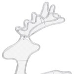 vidaXL Décoration de Noël de renne avec maille 306 LED 60x24x89 cm