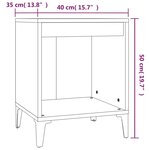 vidaXL Table de chevet Chêne marron 40x35x50 cm