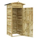 vidaXL Abri de stockage pour jardin Pin Imprégné 100 x 100 x 210 cm