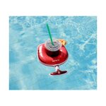 Porte boisson gonfable pour piscine ou plage  flotteur  accessoire d'eau - cocktail passion 29x20cm