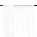 vidaXL Rideau en fils 2 Pièces 140 x 250 cm Blanc