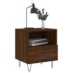 vidaXL Table de chevet chêne marron 40x35x47 5 cm bois d’ingénierie