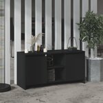 vidaXL Meuble TV Noir 102x37 5x52 5 cm Aggloméré