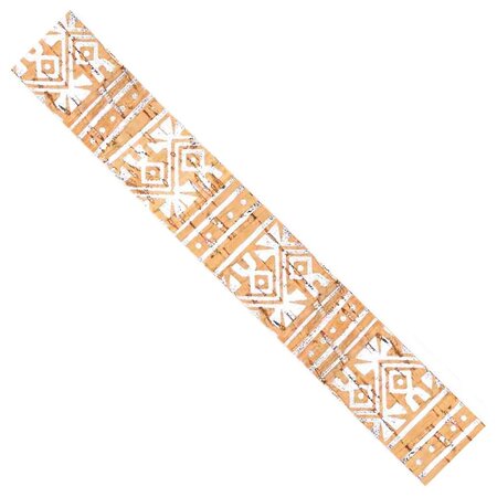 Ruban en liège Motifs argentés 2 5 cm 2 m