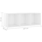 vidaXL Ensemble de meubles TV 3 Pièces Blanc brillant Aggloméré