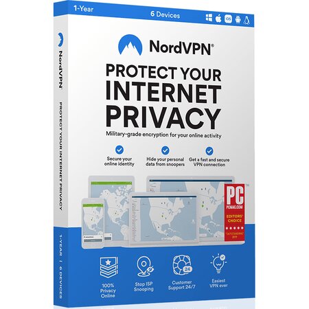 Nordvpn - licence 1 an - 6 postes - a télécharger