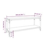 vidaXL Meuble TV Chêne sonoma 100x33x41 cm Bois d'ingénierie et acier