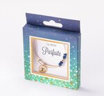 Bracelet  t avec perles bleues