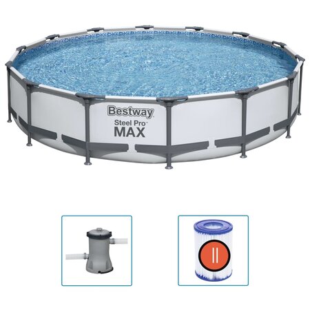 Bestway ensemble de piscine steel pro max 427x84 cm