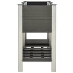 vidaXL Lit surélevé de jardin avec étagère 150x50x90 cm WPC Gris