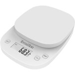 TERRAILLON 14526 - Balance culinaire éléctronique de précision - 2kg - Affichage LCD - 13x12,5x1,2 - Fonction Tare - Blanche
