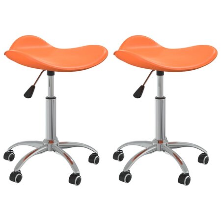 vidaXL Chaises à manger pivotantes lot de 2 orange similicuir