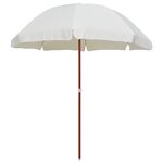 vidaXL Parasol avec mât en acier 240 cm Sable
