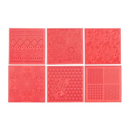 6 tapis de texture pour pâte polymère