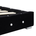 vidaXL Lit avec matelas Noir Velours 90 x 200 cm