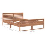 vidaXL Cadre de lit Bois de teck massif 140x200 cm