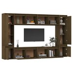 vidaXL Meubles TV 8 Pièces Marron miel Bois massif de pin