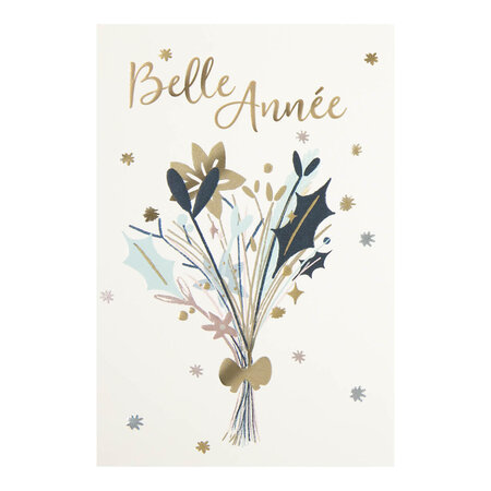 Carte De Vœux Céleste Bouquet Houx - Draeger paris