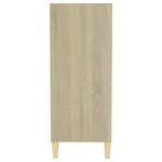 vidaXL Buffet Blanc et chêne sonoma 57x35x90 cm Aggloméré