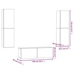 vidaXL Ensemble de meubles TV 3 Pièces Gris béton Aggloméré