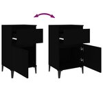 vidaXL Tables de chevet 2 Pièces noir 40x35x70 cm