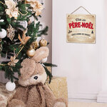 Plaque à suspendre par ici père noël