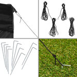 Tectake Tonnelle 6 x 3 m avec 2 rideaux - noir