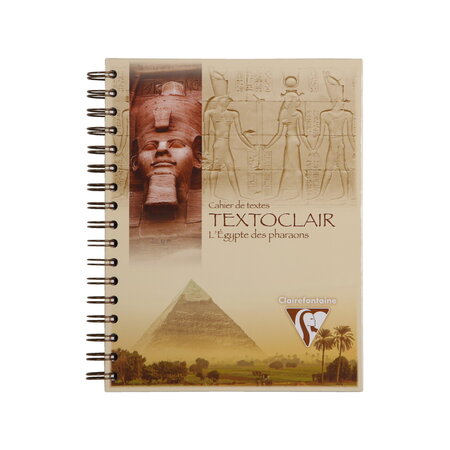 Cahier de textes a spirales 182 pages séyès - fabriqué en france - egypte