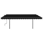 vidaXL Auvent automatique capteur de vent et LED 5x3 m Anthracite