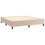 vidaXL Lit à sommier tapissier avec matelas Cappuccino 160x200 cm