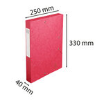 Boite De Classement Cartobox Dos 40mm Carte Lustrée - A4 - Rouge - X 10 - Exacompta