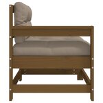 vidaXL Chaises de jardin avec coussins lot de 2 marron miel