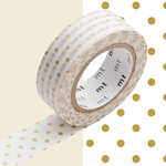 Masking Tape MT 1 5 cm Pois fins or