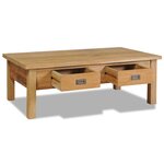 vidaXL Table basse teck massif 100x60x35 cm
