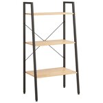 vidaXL Étagère sur pied 3 niveaux Marron clair et noir 56x35x108 cm