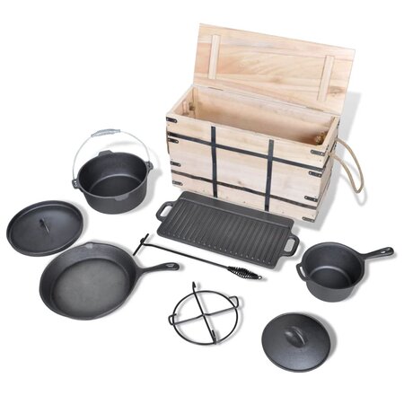 Lot de casseroles batterie de cuisine 9 Pièces