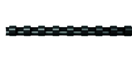 Baguettes de reliure plastiques  format a4  16mm  noir paquet 100 fellowes
