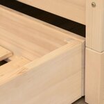 Tiroir de lit 120 x 200 BUDDY - vert sauge