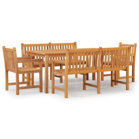 vidaXL Ensemble à dîner de jardin 5 Pièces Bois de teck massif