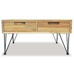 vidaXL Table basse 80 x 80 x 40 cm Teck massif