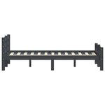 vidaXL Cadre de lit Gris foncé Bois de pin massif 140x200 cm
