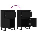 vidaXL Buffet noir 40x35x70 cm bois d’ingénierie