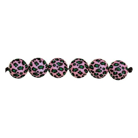 5 perles acid leo rose Ø 16 mm