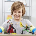 Marvel spider-man  pack de 2 figurines thor et loki bend & flex - 15 cm