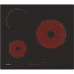 Plaque de cuisson vitrocéramique - candy - 5500w - 3 foyers - noir