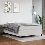 vidaXL Sommier à ressorts de lit Blanc 140x190 cm Similicuir