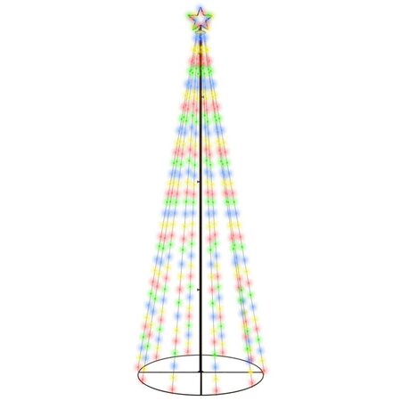 vidaXL Arbre de Noël cône 310 LED Colorées 100x300 cm